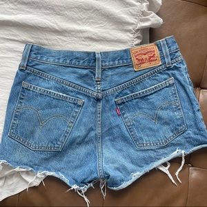 Levi’s 501 medium wash denim shorts